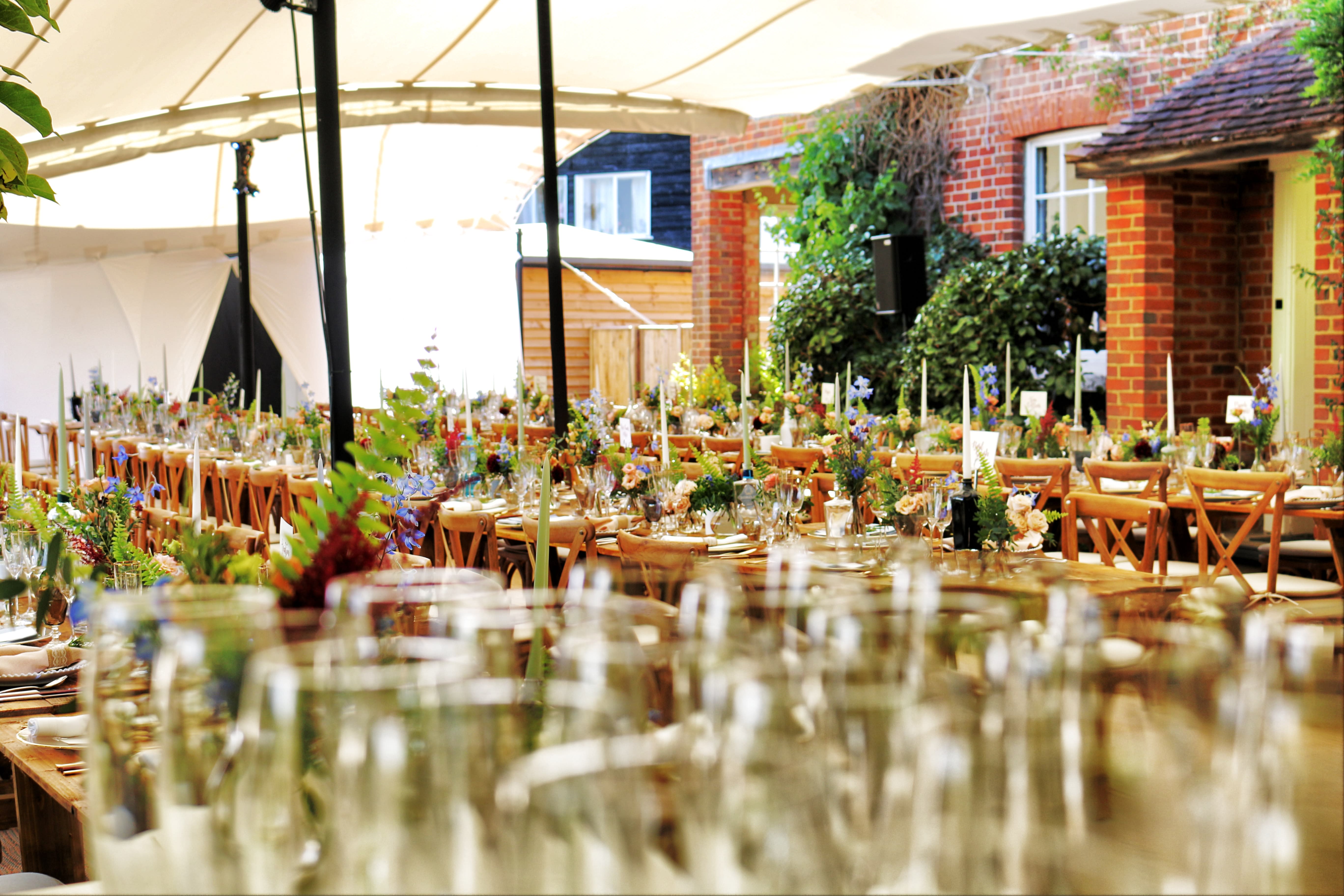 A photo of a plant arrangement facility