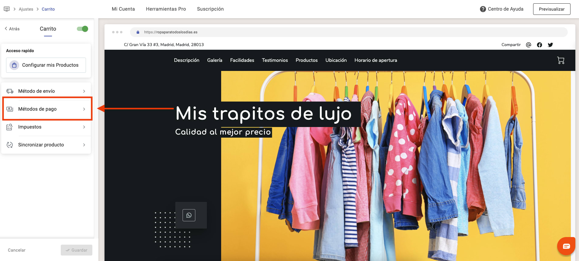 Configurar Contrareembolso como método de pago en WooCommerce